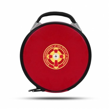 Knight Commander of the Court of Honour Scottish Rite Crown Cap Case - Red Imitation Leather