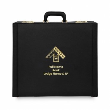 Past Master Craft English Regulation Apron Case - Gold Hand Embroidery Personalization Various Sizes