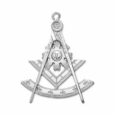 Past Master Blue Lodge Collar Jewel - Silver Plated