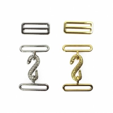 Masonic Apron Belt Accessory - Silver Gold Snake Set