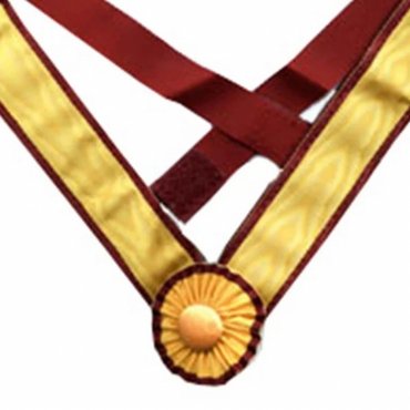 Past Grand Officers Order of The Secret Monitor AMD Collarette Yellow with Rosette
