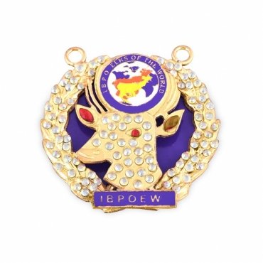 Elks of the World Collar Jewel - Buck & Doe (Gold Plated)