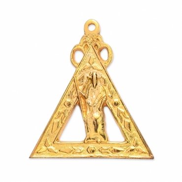 Principal Sojourner Royal Arch Chapter Officer Collar Jewel - Gold Metal