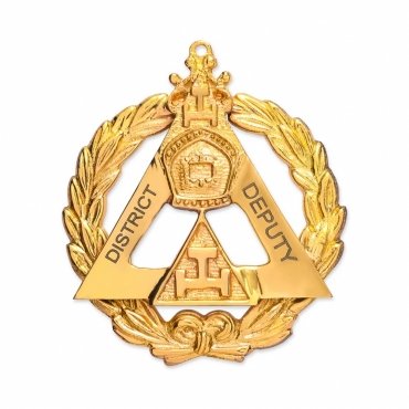 Grand District Deputy Royal Arch Chapter Officer Collar Jewel - Gold Metal