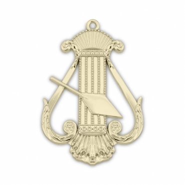 Organist Royal & Select Masters Officer Collar Jewel - Gold Plated
