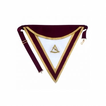 OFFICERS PAST MASTER ROYAL SELECT MASTERS ENGLISH REGULATION APRON MAROON