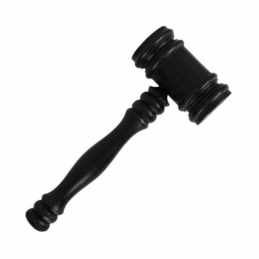 Masonic Gavel - Black Handcrafted Wood
