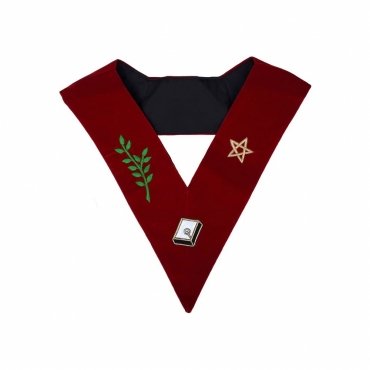 14th Degree Scottish Rite Collar - Maroon Velvet