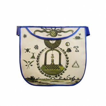 HAND-PAINTED APRON HISTORY EDITION MASONIC APRON OF MERIWETHER LEWIS CIRCA 1800