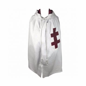 Knights Templar English Regulation Mantle - Cotton & Wool Fabric with Maroon Cross