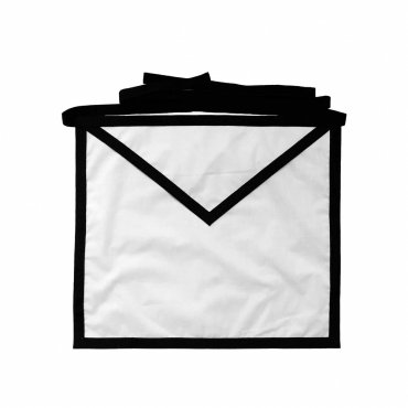 BLUE LODGE FUNERAL APRON WHITE COTTON DUCK-CLOTH