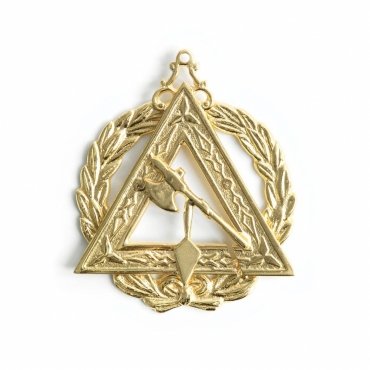 Grand Conductor Of Council Royal & Select Masters Officer Collar Jewel - Gold Plated