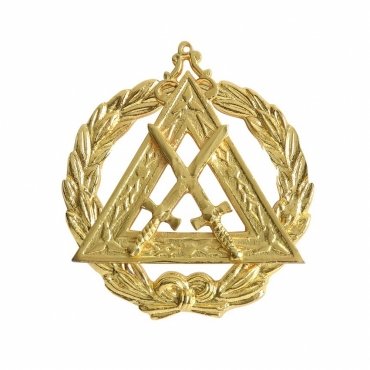 Grand Sword Bearer Knights Templar Commandery Officer Collar Jewel - Gold Plated