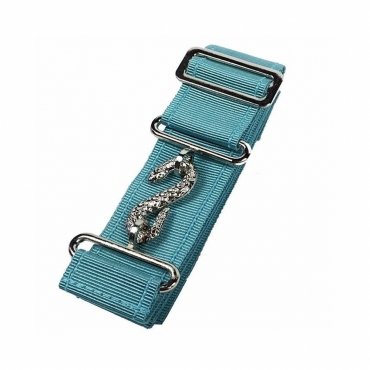 Masonic Apron Belt Extender - Sky Blue Belt with Silver Gold Clasp