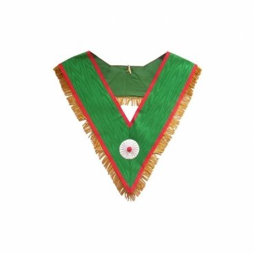 Knights of St. Andrew Scottish Rite English Regulation Collar Green with Fringe