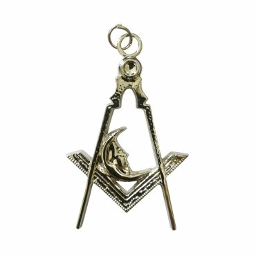 Junior Deacon Blue Lodge Officer Collar Jewel - Silver Metal