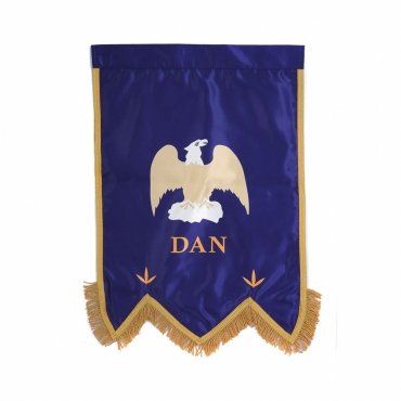Dan Royal Arch Chapter Banner - Printed With Gold Braid & Fringe