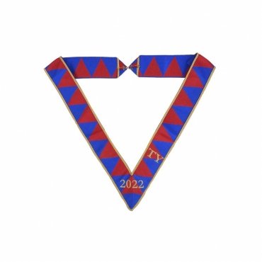 Royal Arch Chapter Collarette Blue & Red Moire
