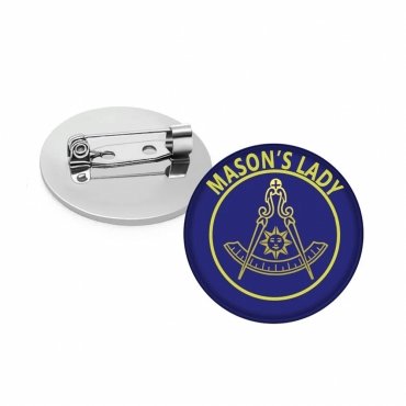 Past Master Blue Lodge California Regulation Brooch - Mason Lady