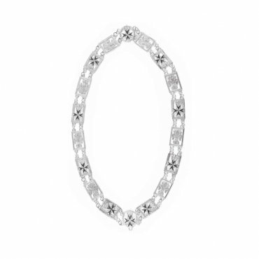 Order Of Malta Chain Collar Silver Plated
