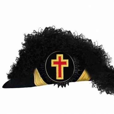 Eminent Commander Knights Templar Commandery Chapeau All Black Plumes
