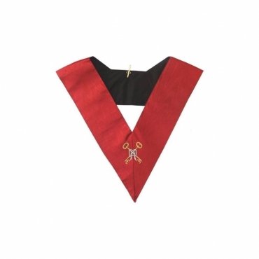 Treasurer 18th Degree Scottish Rite Collar Red Moire