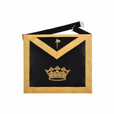 GRAND TILER OF SOLOMON AMD APRON HAND EMBROIDERY GOLD BULLION