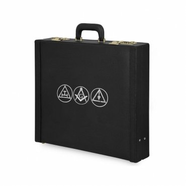 York Rite Apron Case - Silver Emblem Hand Embroidery Various Sizes & Materials
