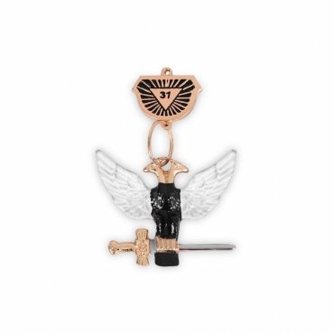 31st Degree Scottish Rite Collar Jewel - Wings Up Rose Gold Plated