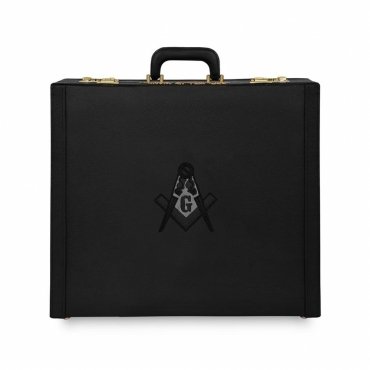 Master Mason Blue Lodge Apron Case - Hand Embroidery Personalization Black Emblem Various Sizes & Ma