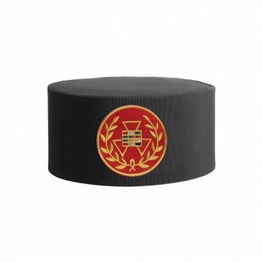 PAST GRAND HIGH PRIEST ROYAL ARCH CHAPTER CROWN CAP GOLD & RED WITH WREATH