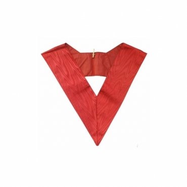 28th Degree Scottish Rite Collar Plain Wide Red Moire