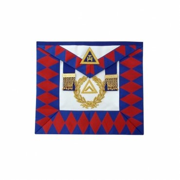 GRAND OFFICERS ENGLISH ROYAL ARCH APRON - RED & BLUE