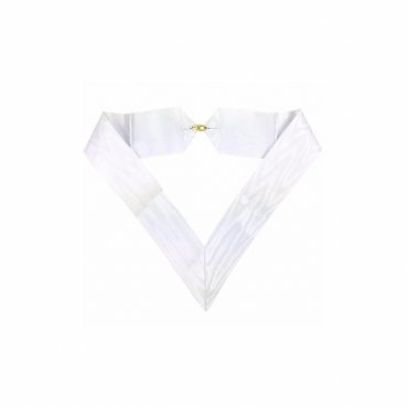 Sovereign Red Cross of Constantine Collarette All White Moire