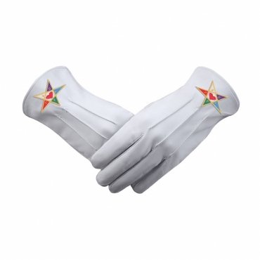 Youth Department International Masons Gloves - Leather With Colorful Star