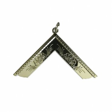 Worshipful Master Blue Lodge Officer Collar Jewel - Silver Metal