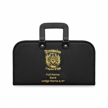 Master Mason Blue Lodge Chain Collar Case - Lightweight Soft Case Half Size