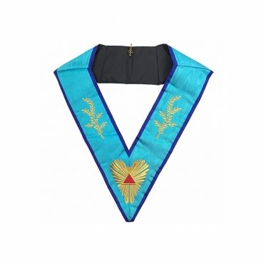 Worshipful Master Memphis Misraim French Regulation Collar Sky Blue Moire