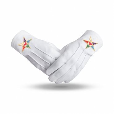 Youth Department International Masons Gloves - Cotton With Colorful Star