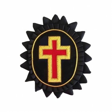 Eminent Commander Knights Templar Commandery Rosette Chapeau - Hand Bullion Embroidery