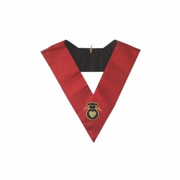 Almoner 18th Degree Scottish Rite Collar Red Moire
