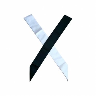 17th Degree Scottish Rite Sash - 2 Pieces White & Black