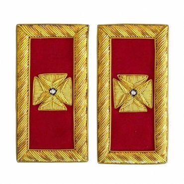 Grand Commandery Knights Templar Frock Coat Shoulder Board - Bullion Embroidery