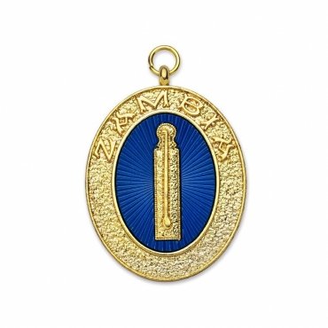 Grand Junior Warden Provincial Craft English Regulation Collar Jewel - Gold & Blue