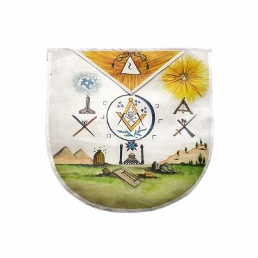 HAND-PAINTED APRON THE SECRET TEACHINGS OF ALL AGES MANLY P HALL 1928