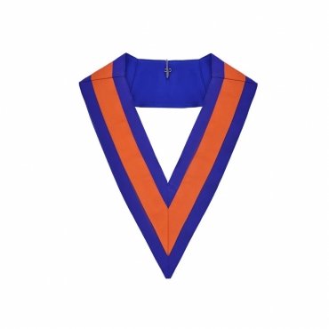 St. Lawrence the Martyr AMD Officer Collar Blue & Orange Ribbon