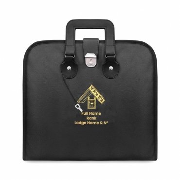 Past Master Craft English Regulation Apron Case - Soft Imitation Leather With Silver Metal Lock