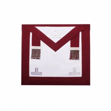 PROVINCIAL STEWARD CRAFT ENGLISH REGULATION APRON - MAROON SILVER