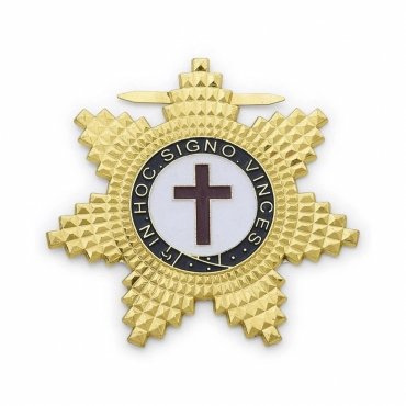 Knights Templar Commandery Breast Jewel - IN HOC SIGNO VINCES