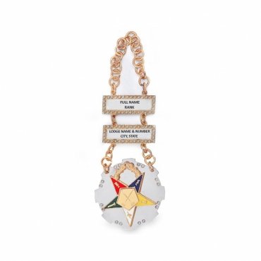 Worthy Matron OES Officer Collar Jewel - Gold Plated